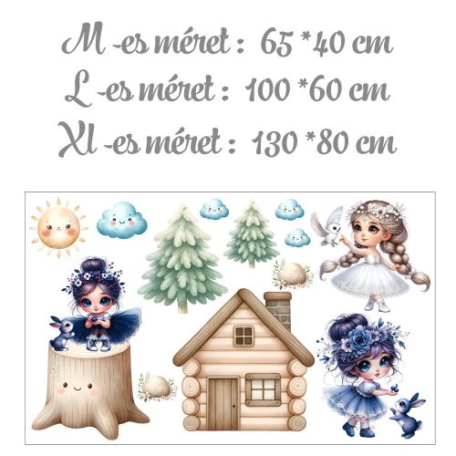 Nyuszik és kislányok az erdőben - Ajándékba választható XL méret