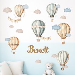   Légballonos álom felhőkkel - Ajándékba választható L méret
