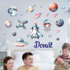 falmatrica ürhajós dekoráció babaszobába saját névvel