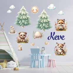 falmatrica bébi őzike maci róka dekoráció