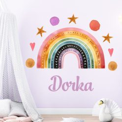 falmatrica babaszobába pasztel szivárvánnyal saját névvel