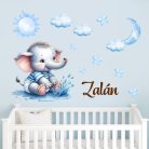 falmatrica baba elefánt dekoráció