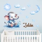 falmatrica baba elefánt dekoráció