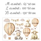 falmatrica babaszobába kiskacsa pasztel mintával watercolor saját névvel öntapadómatrica