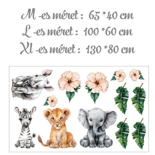Dzsungel buli vidám állatokkal - Ajándékba választható MEGA XXL méret