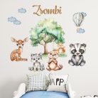 falmatrica babaszobába watercolor őzike dekoráció