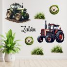falmatrica traktor saját névvel matrica