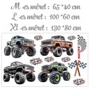 Falmatrica gyerekszobába monster truck verseny saját névvel