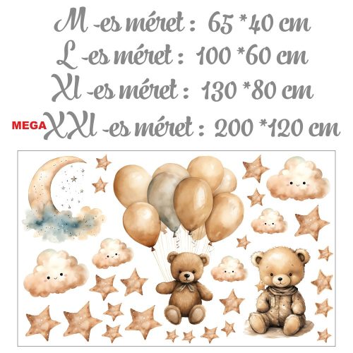 Léggömbös kis mackó - Ajándékba választható L méret
