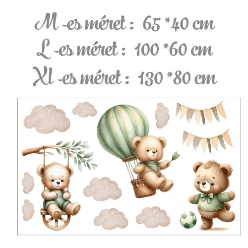 falmatrica gyerekszobába macis dekoráció