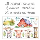 falmatrica gyerekszobába vidéki farm állatokkal gyerek neves matrica