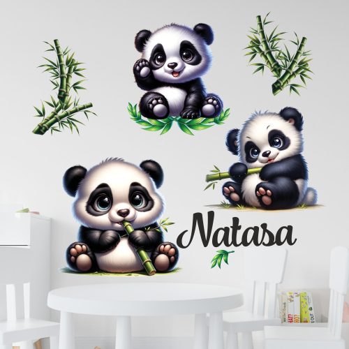 Bambuszerdőben kalandozó panda - Ajándékba választható L méret