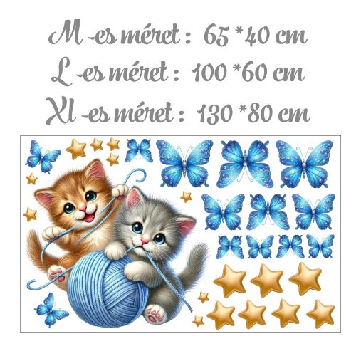 Vidám kiscicák - Ajándékba választható L méret