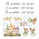 falmatrica gyerekszobába egérkés watercolor pasztel öntapadó matrica