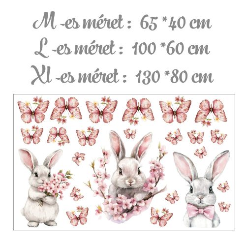 Virágözön nyuszikkal - Ajándékba választható XL méret