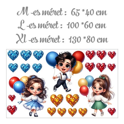 Cuki kisfiú kislányok társaságában-Ajándékba választható MEGA XXL méret
