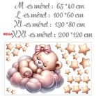 Felhőn ringatózó macilány csillagokkal - Ajándékba választható XL méret