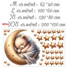 Fiúszobába készült alvó mackó csillagokkal - Ajándékba választható L méret