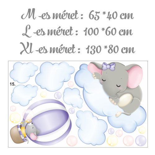 Álmodó kiselefánt - Ajándékba választható MEGA XXL méret