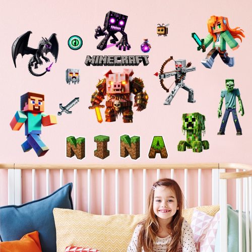 falmatrica névreszóló ajándék minecraft