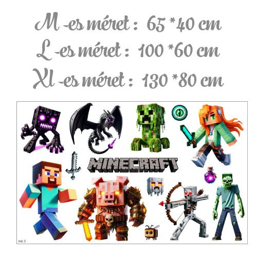 falmatrica gyerekszobába saját névvel  minecraft