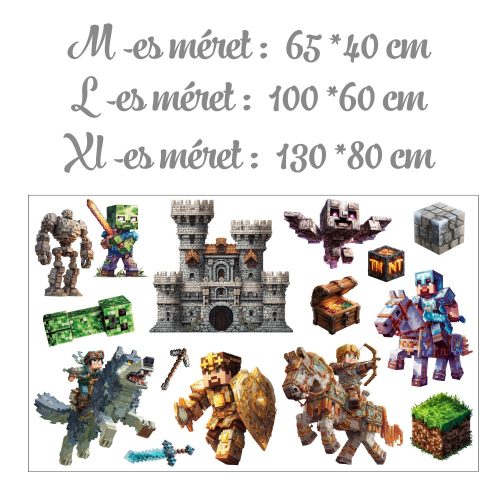 Minecraft  pixelmese- Ajándékba választható L méret