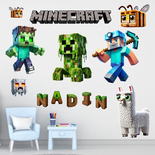 falmatrica névreszóló ajándék minecraft