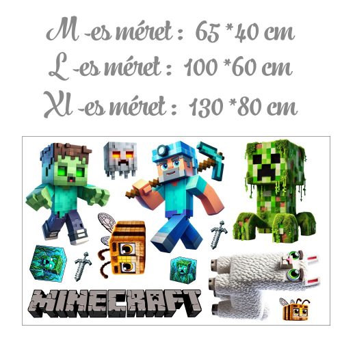 falmatrica gyerekszobába saját névvel  minecraft