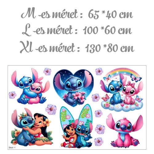 Stitch kalandok - falmatrica bármilyen névvel